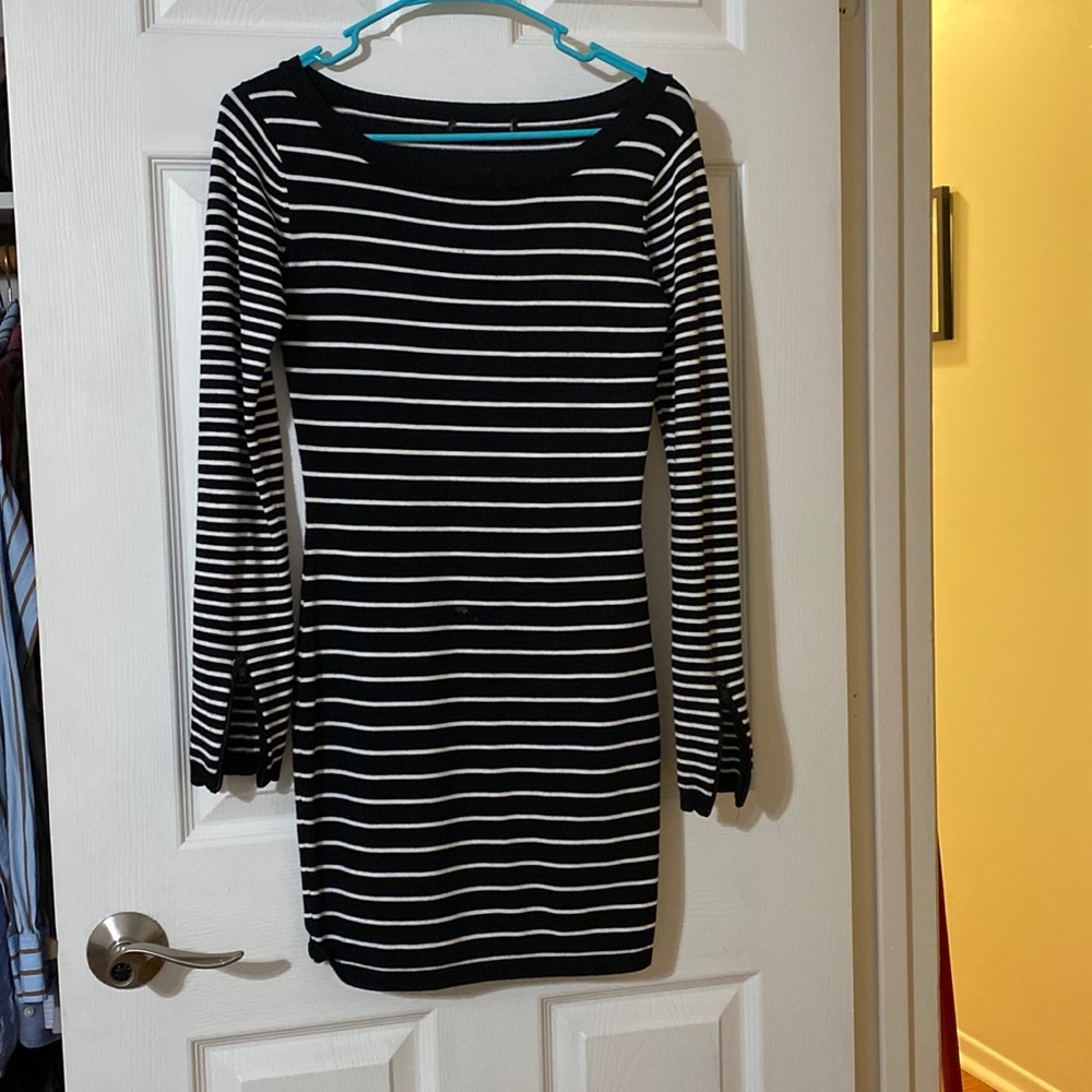 Striped sweater dress